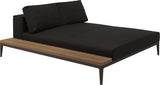 Gloster Grid Left / Right Chill Chaise Unit - Teak Platform 