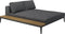 Gloster Grid Left / Right Chill Chaise Unit - Teak Platform Meteor Grade B (WR) Cameron Anthracite 0001 