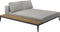 Gloster Grid Left / Right Chill Chaise Unit - Teak Platform Meteor Grade B (WR) Sailing Seagull 0090 