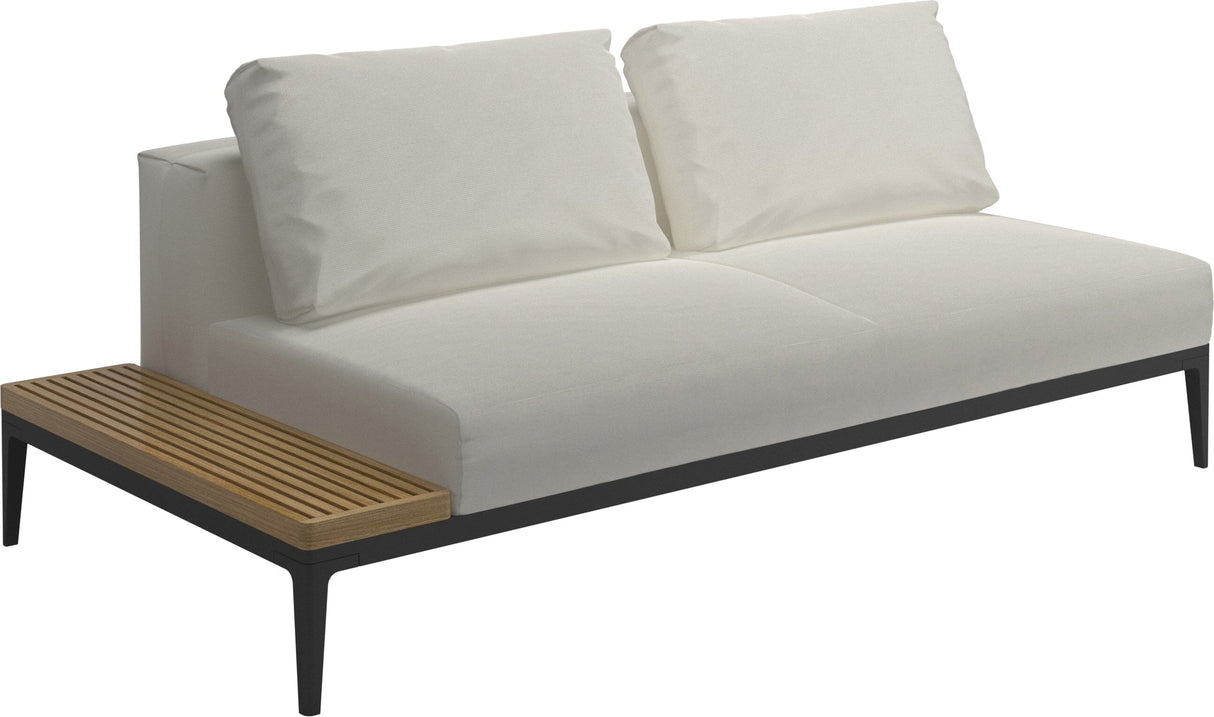 Gloster Grid Left / Right End Table Unit - Teak Platform 