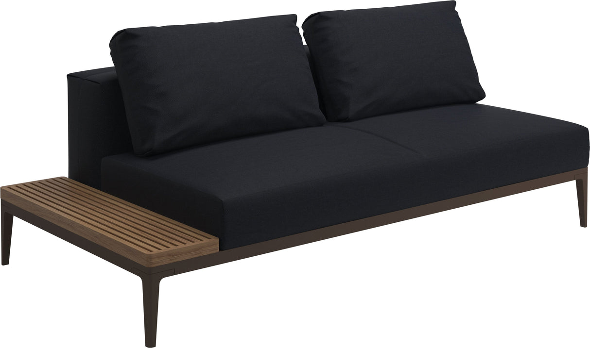 Gloster Grid Left / Right End Table Unit - Teak Platform 