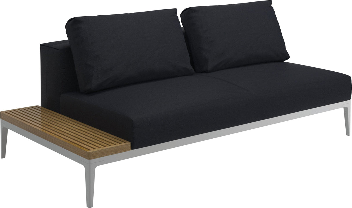 Gloster Grid Left / Right End Table Unit - Teak Platform 