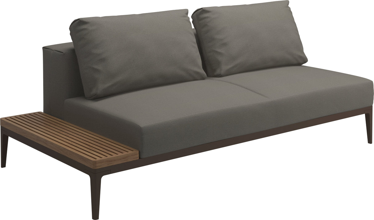 Gloster Grid Left / Right End Table Unit - Teak Platform Java Grade C (OP) Loom 3 castelrock 0205 