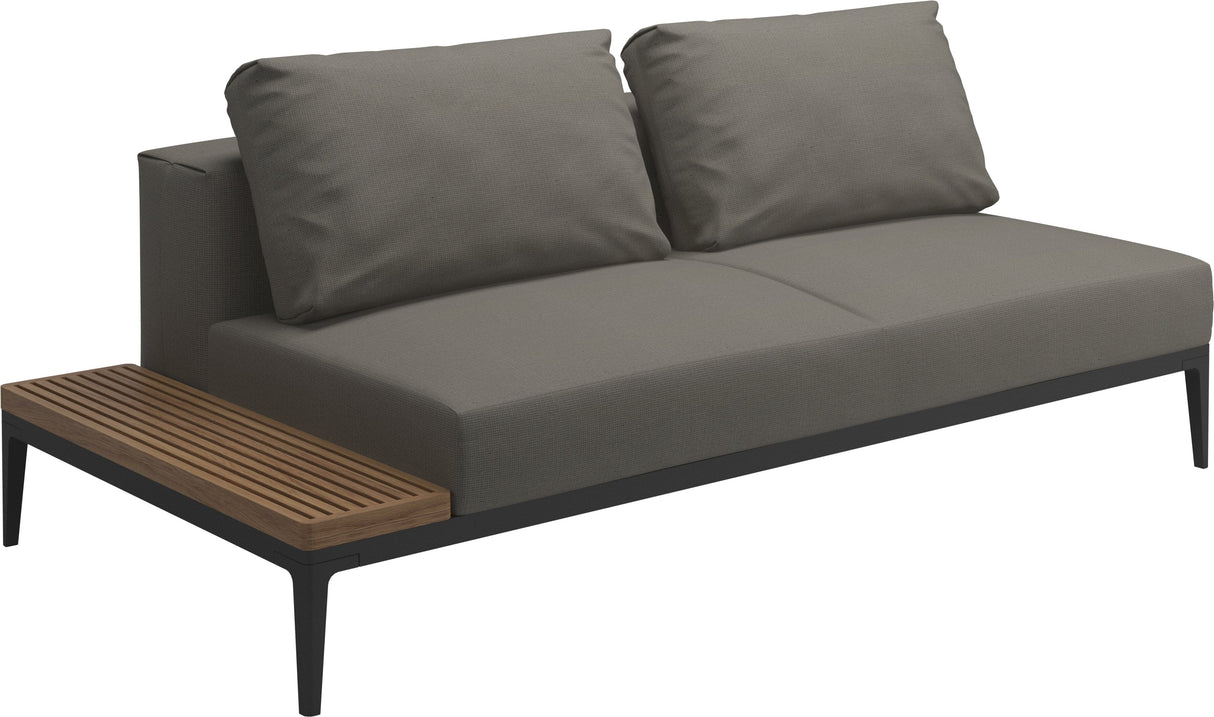 Gloster Grid Left / Right End Table Unit - Teak Platform Meteor Grade C (OP) Loom 3 castelrock 0205 