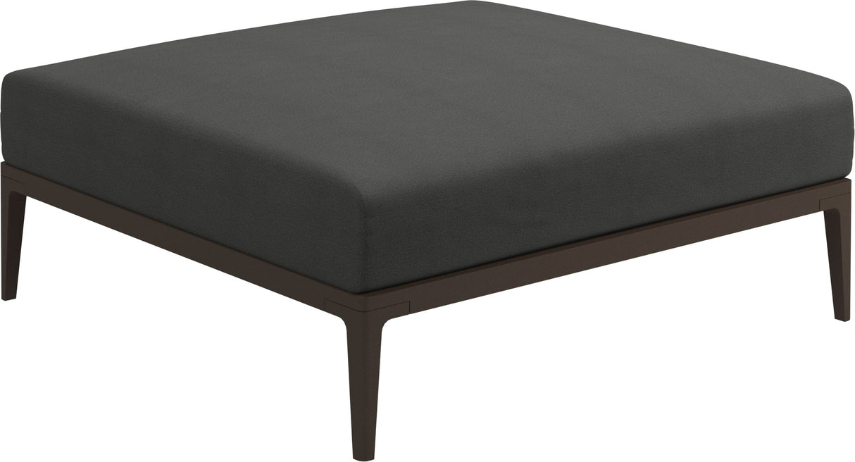 Gloster Grid Repose pieds - Tabouret Java Grade B (WR) Blend Coal 0144 