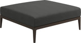 Gloster Grid Repose pieds - Tabouret Java Grade B (WR) Blend Coal 0144 