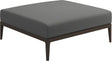 Gloster Grid Repose pieds - Tabouret Java Grade B (WR) Blend Fog 0145 