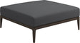 Gloster Grid Repose pieds - Tabouret Java Grade B (WR) Cameron Anthracite 0001 