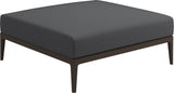Gloster Grid Repose pieds - Tabouret Java Grade B (WR) Cameron Anthracite 0001 