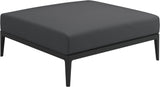 Gloster Grid Repose pieds - Tabouret Meteor Grade B (WR) Cameron Anthracite 0001 