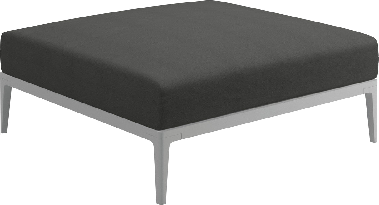 Gloster Grid Repose pieds - Tabouret White Grade B (WR) Blend Coal 0144 