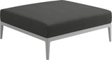 Gloster Grid Repose pieds - Tabouret White Grade B (WR) Blend Coal 0144 