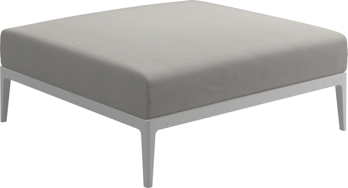 Gloster Grid Repose pieds - Tabouret White Grade B (WR) Blend Linen 0146 