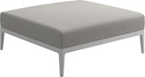 Gloster Grid Repose pieds - Tabouret White Grade B (WR) Blend Linen 0146 