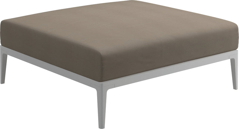 Gloster Grid Repose pieds - Tabouret White Grade B (WR) Blend Sand 0147 