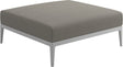 Gloster Grid Repose pieds - Tabouret White Grade C (OP) Robben Grey 0085 