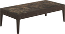 Gloster Grid Small Coffee Table - Table basse 103x50cm h:30cm - Ceramic Top Java / Emperor Ceramic Top 