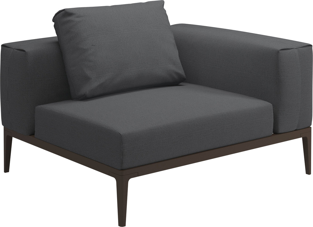 Gloster Grid Small Corner Unit Java Grade B (WR) Cameron Anthracite 0001 