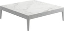 Gloster Grid Square Coffee Table - Table basse 103x103cm h:30cm - Ceramic Top White / Bianco Ceramic Top 