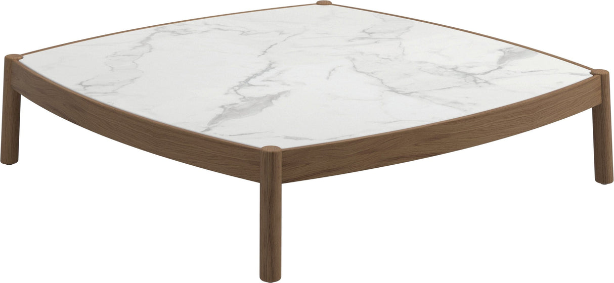 Gloster Haven Table basse 120x120cm Céramique Bianco 