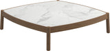 Gloster Haven Table basse 120x120cm Céramique Bianco 