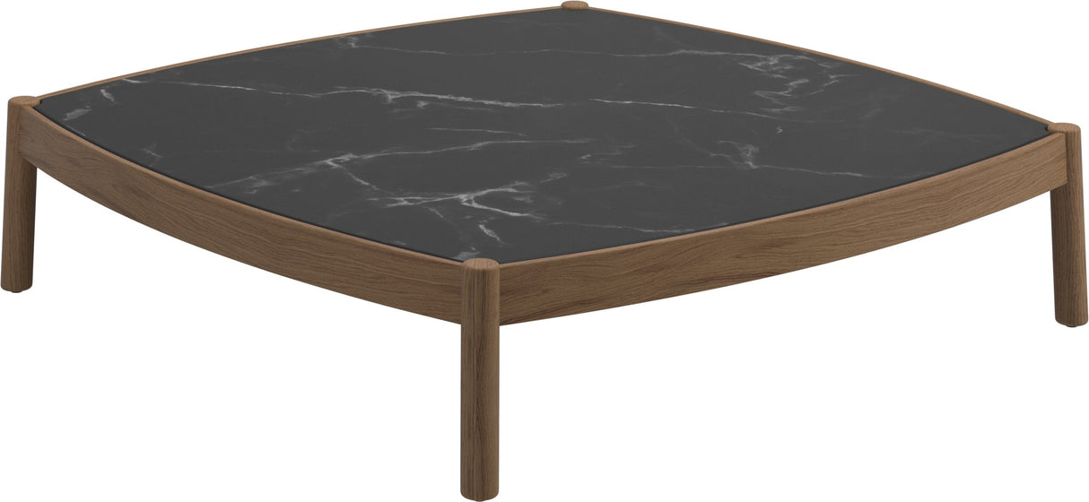 Gloster Haven Table basse 120x120cm Céramique Nero 