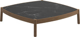Gloster Haven Table basse 120x120cm Céramique Nero 