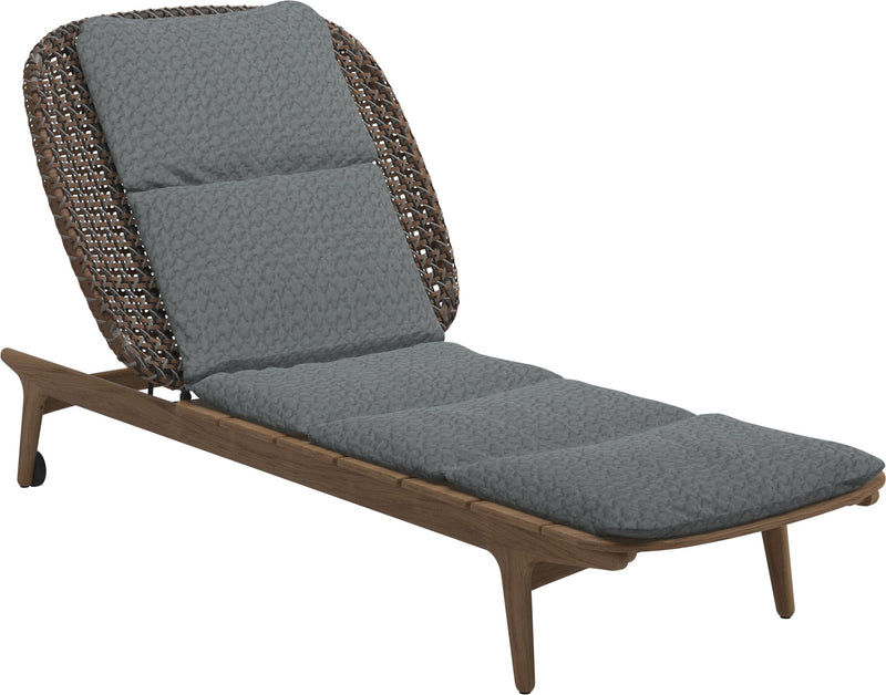 Gloster Kay Chaise longue Brindle Grade D (ST) Wave Gravel 0159 