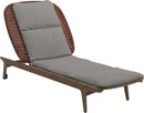 Gloster Kay Chaise longue Copper Grade B (OP) Fife Canvas Grey 0032 