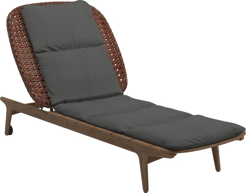 Gloster Kay Chaise longue Copper Grade B (WR) Blend Coal 0144 