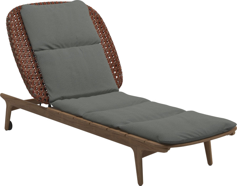 Gloster Kay Chaise longue Copper Grade C (OP) Lopi Charcoal 0132 
