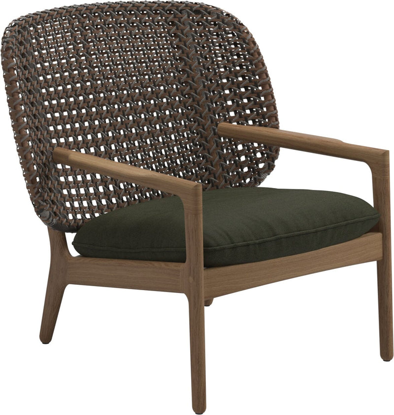 Gloster Kay Fauteuil club - Lounge Chair Bas dossier Brindle Grade B (OP) Fife Olive 0041 