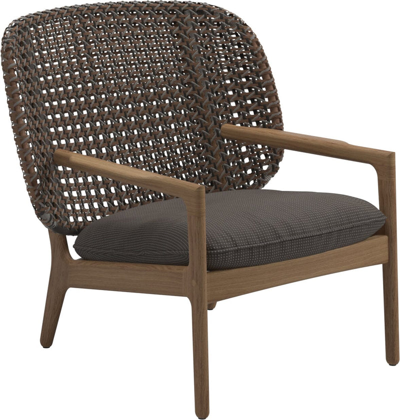 Gloster Kay Fauteuil club - Lounge Chair Bas dossier Brindle Grade C (OP) Robben Charcoal 0083 