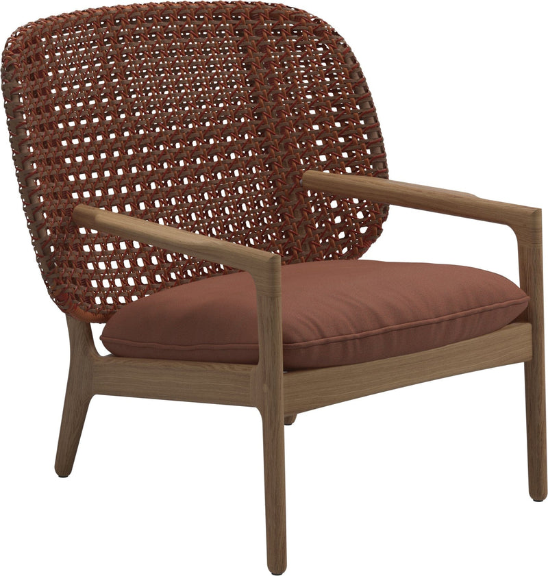 Gloster Kay Fauteuil club - Lounge Chair Bas dossier Copper Grade B (WR) Blend Clay 0143 