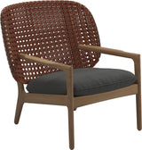 Gloster Kay Fauteuil club - Lounge Chair Bas dossier Copper Grade B (WR) Blend Coal 0144 