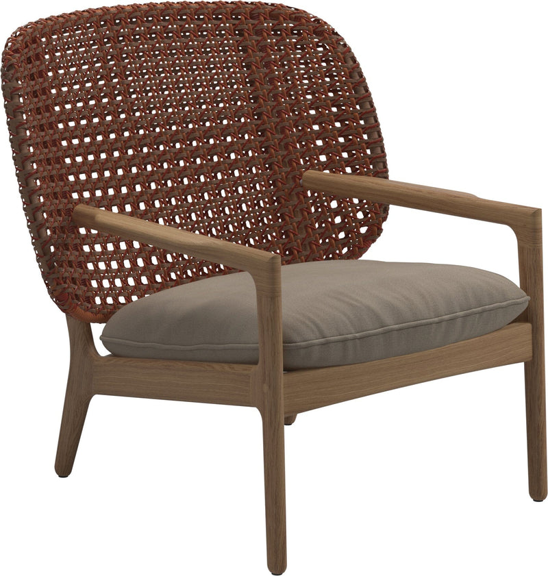 Gloster Kay Fauteuil club - Lounge Chair Bas dossier Copper Grade B (WR) Blend Sand 0147 