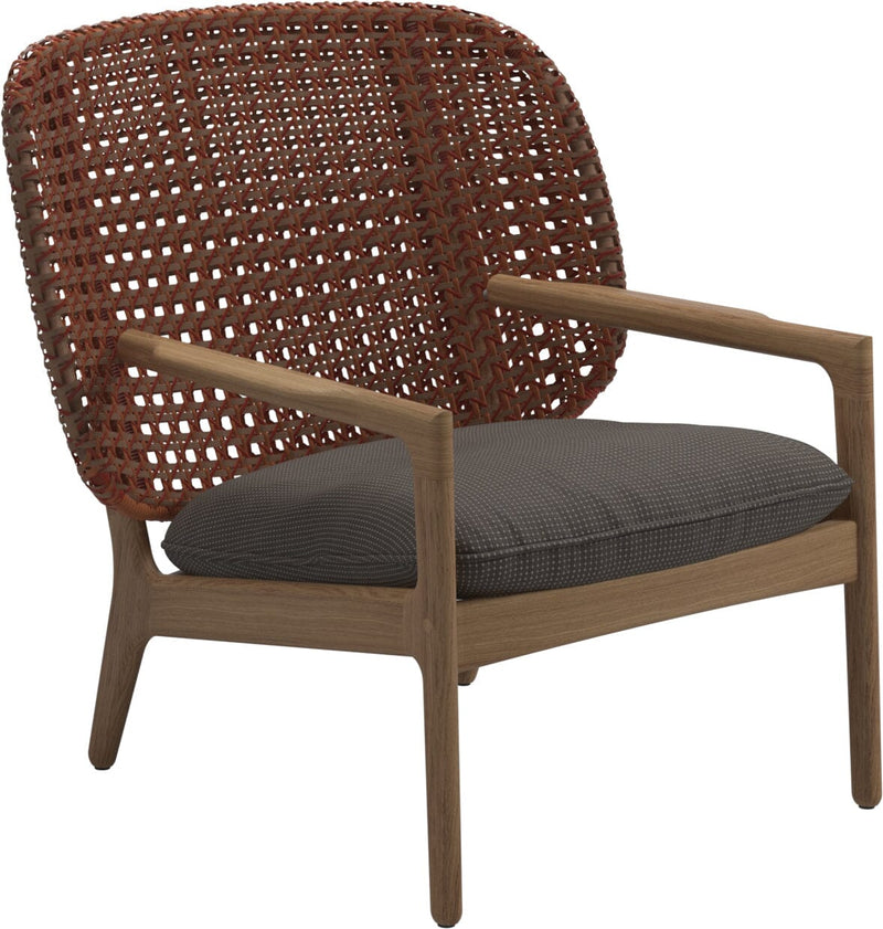 Gloster Kay Fauteuil club - Lounge Chair Bas dossier Copper Grade C (OP) Robben Charcoal 0083 
