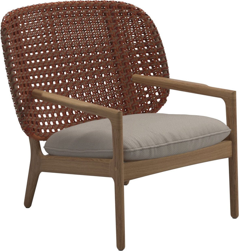 Gloster Kay Fauteuil club - Lounge Chair Bas dossier Copper Grade D (ST) Dot Oyster 0117 
