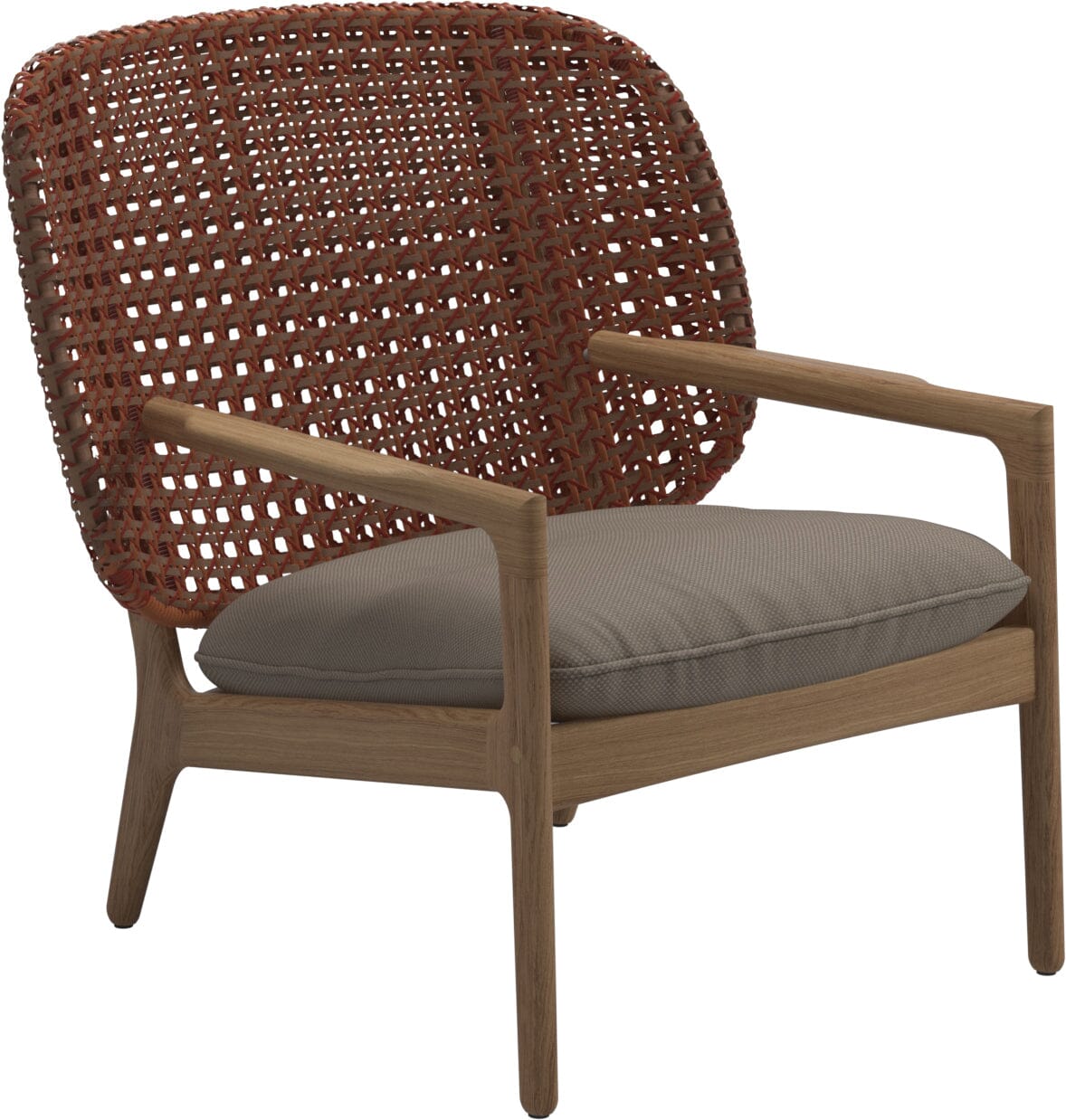 Gloster Kay Fauteuil club - Lounge Chair Bas dossier Copper Grade D (ST) Ravel Dune 0118 