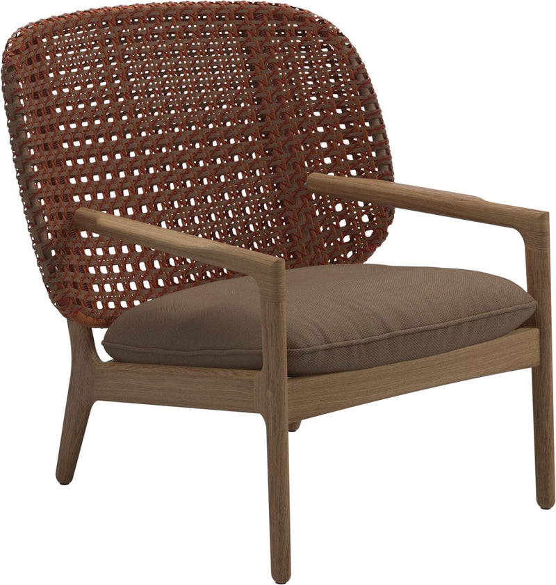 Gloster Kay Fauteuil club - Lounge Chair Bas dossier Copper Grade D (ST) Ravel Ginger 0119 