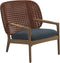Gloster Kay Fauteuil club - Lounge Chair Bas dossier Copper Grade D (ST) Tuck Denim 0157 