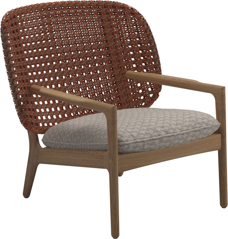 Gloster Kay Fauteuil club - Lounge Chair Bas dossier Copper Grade D (ST) Wave Buff 0125 