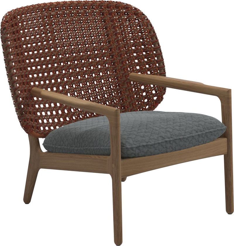 Gloster Kay Fauteuil club - Lounge Chair Bas dossier Copper Grade D (ST) Wave Gravel 0159 