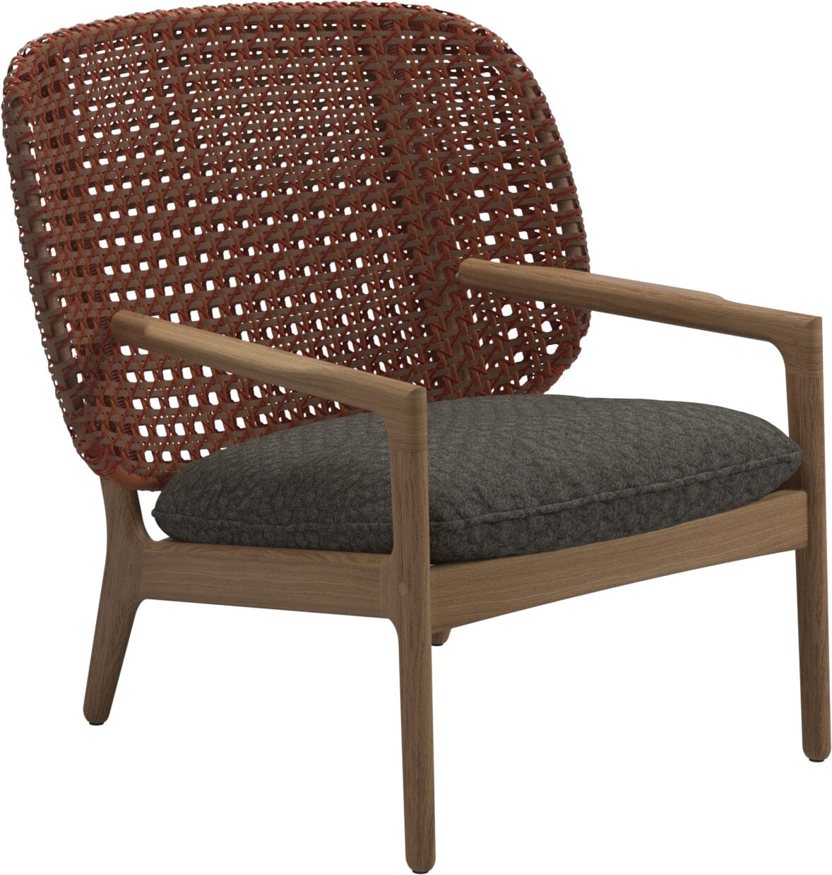 Gloster Kay Fauteuil club - Lounge Chair Bas dossier Copper Grade D (ST) Wave Quarry 0126 