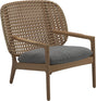 Gloster Kay Fauteuil club - Lounge Chair Bas dossier Harvest Grade B (WR) Blend Fog 0145 