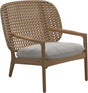 Gloster Kay Fauteuil club - Lounge Chair Bas dossier Harvest Grade B (WR) Blend Linen 0146 