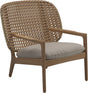 Gloster Kay Fauteuil club - Lounge Chair Bas dossier Harvest Grade D (ST) Dot Oyster 0117 