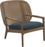 Gloster Kay Fauteuil club - Lounge Chair Bas dossier Harvest Grade D (ST) Tuck Denim 0157 