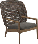 Gloster Kay Fauteuil club - Lounge Chair Haut dossier Brindle Grade B (OP) Fife Nickel 0039 