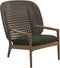 Gloster Kay Fauteuil club - Lounge Chair Haut dossier Brindle Grade B (OP) Fife Olive 0041 